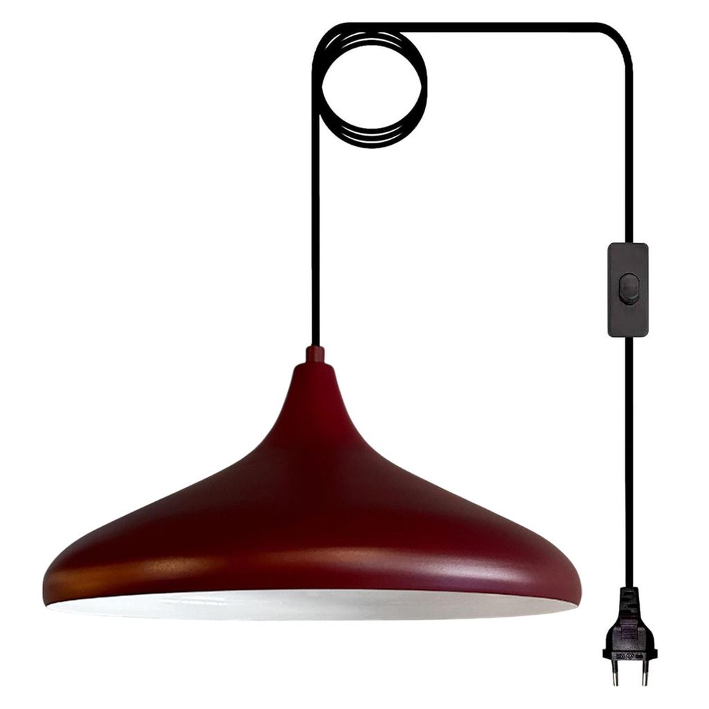 Champion Burgund Steckbare Einzel Kronleuchter Pendelleuchte