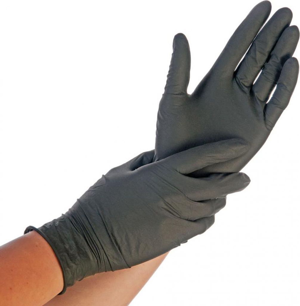 HYGONORM Nitril-Handschuh SAFE FIT L schwarz puderfrei 200 Stück