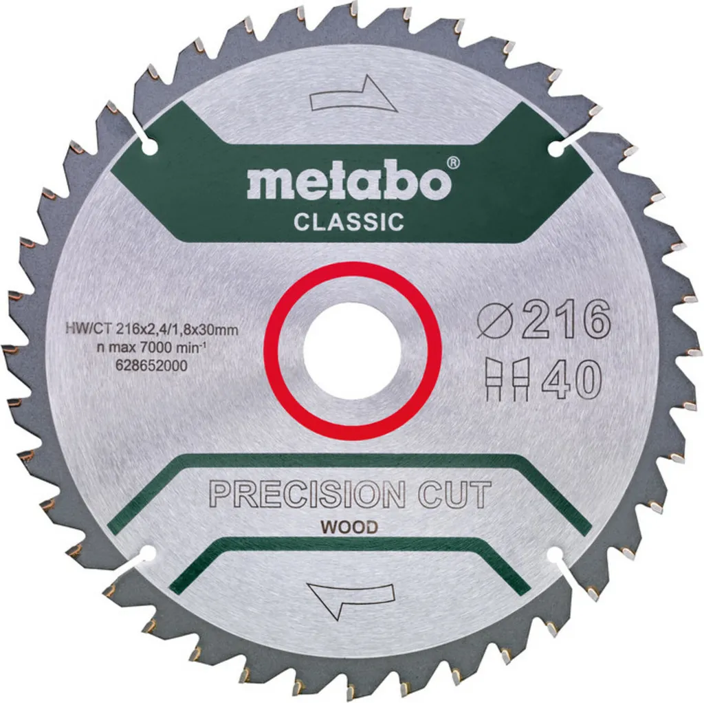 Metabo PrecisionCutClassic 216x30 40WZ 5°neg/ B, 628652000