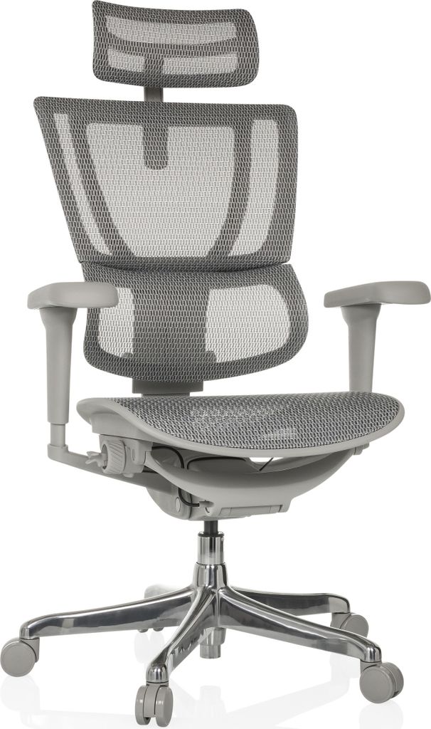 hjh OFFICE Luxus Chefsessel ERGOHUMAN SLIM ULTRA G GEN2 Ergonomischer Bürostuhl mit Armlehnen (höhenverstellbar) Netzstoff Drehstuhl für Büro, ...