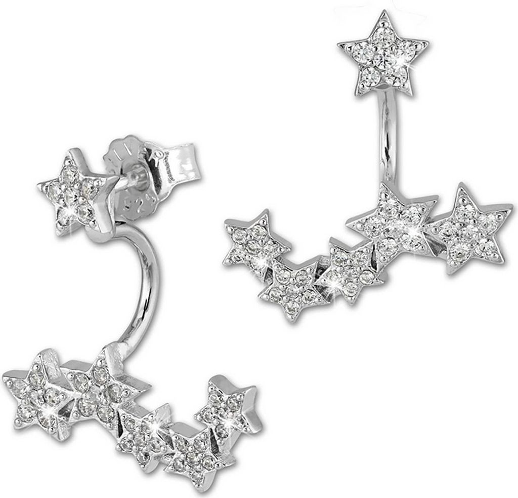 SilberDream Ohrringe Ear Cuff Sterne Zirkonia weiß Produktbild 