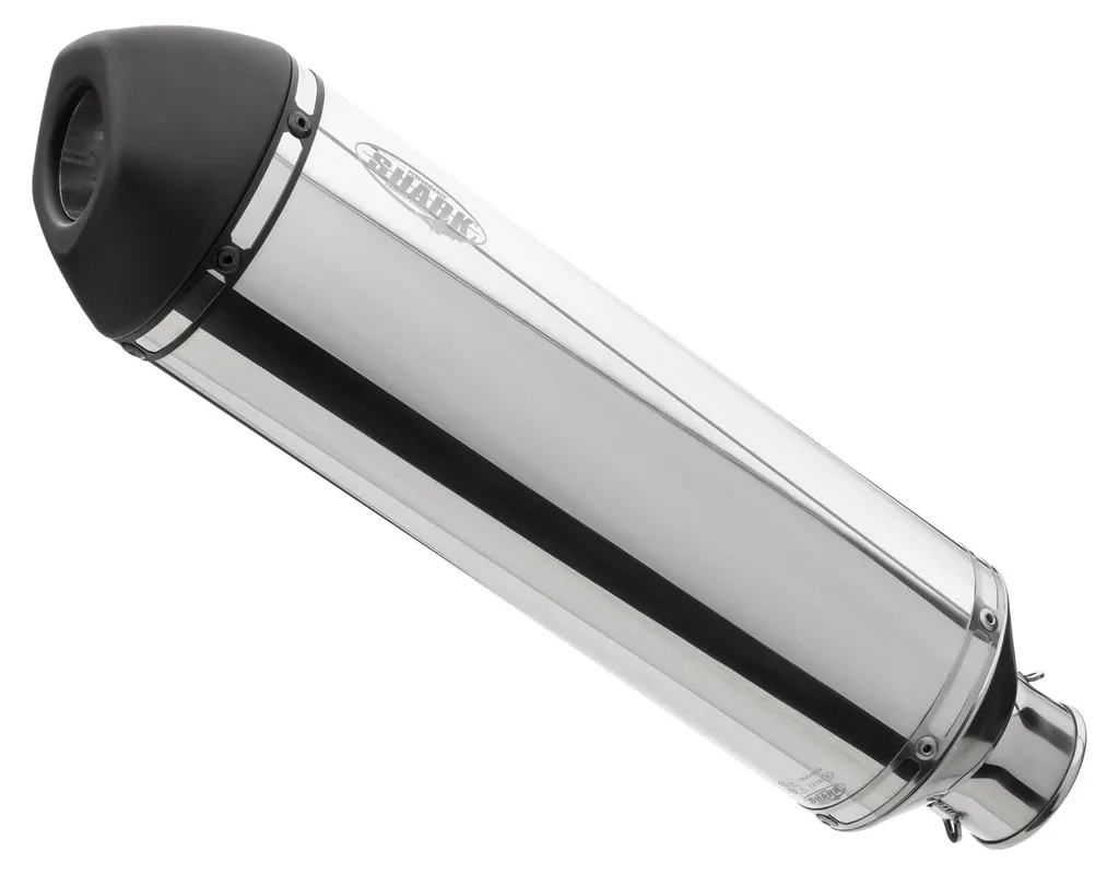 Silencieux Shark DSX-5 finition alu poli et embout asymétrique inox