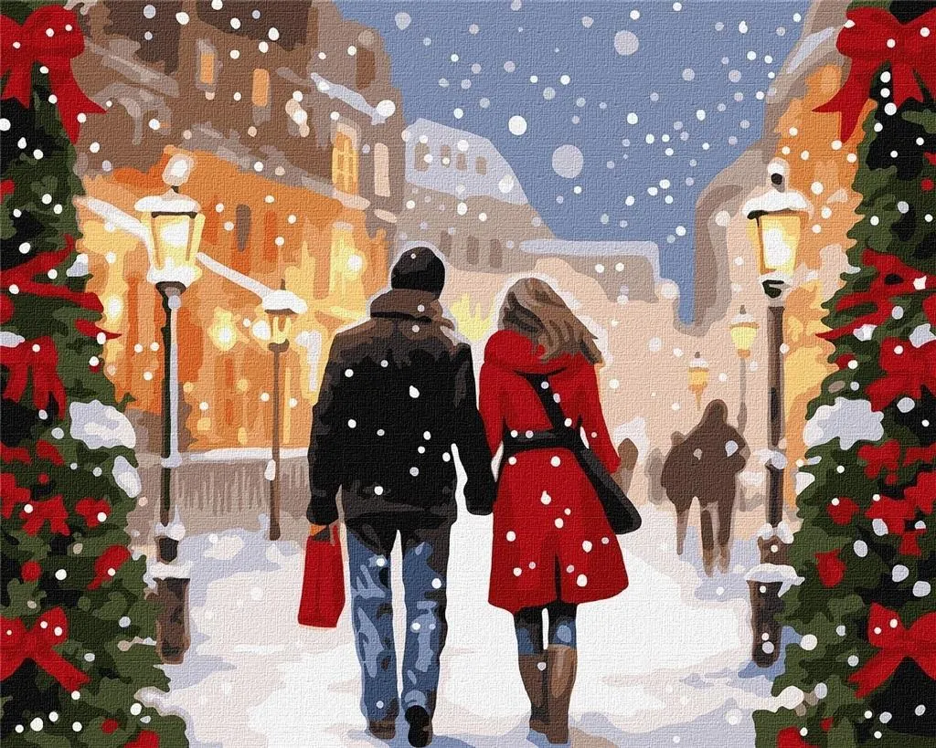 Tableau à peindre soi-même Noël 40x50 - Activité manuelle thématique
