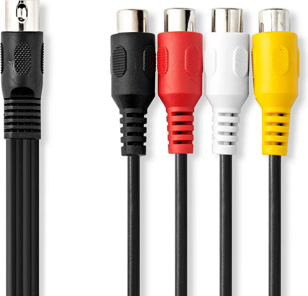 Adaptateur audio DIN 5 broches vers 4 fiches RCA pour chaîne Hi-Fi 0.2m