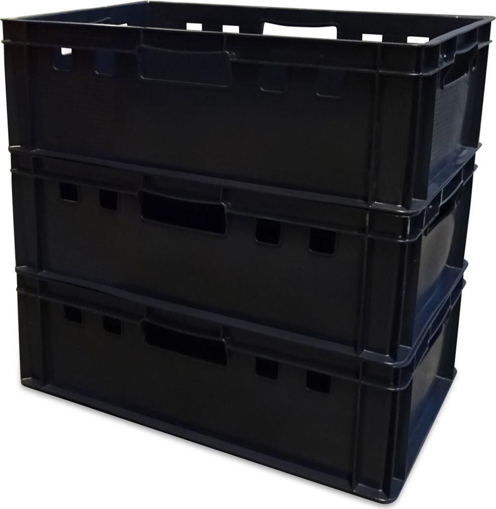 3 Stück E2 Eurofleischkiste Stapelkiste Box Metzgerkiste Produktbild 