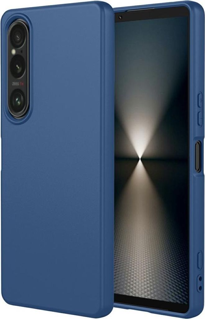 Hülle für Sony Xperia 1 VII - Phonesta Soft Silk Silikon Back Cover - Dunkelblau