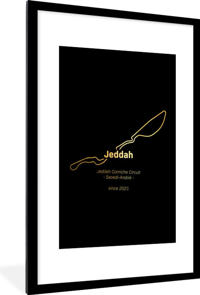 MuchoWow® Gerahmtes Poster Formel 1 - Jeddah - Rennstrecke Produktbild 