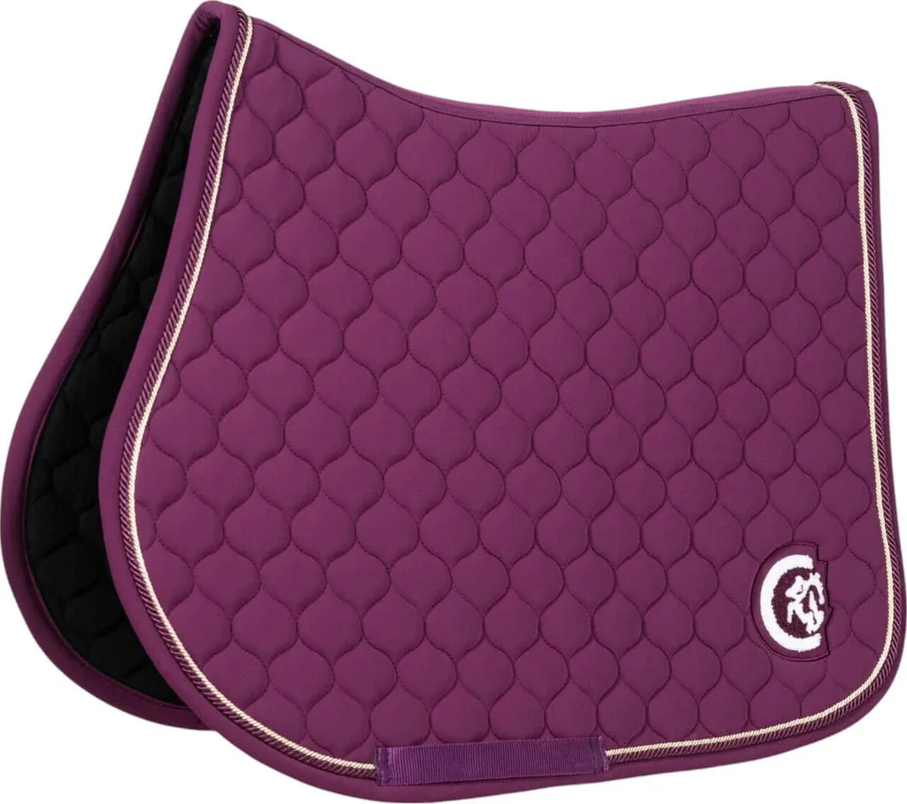 Kentucky Horsewear Cuscino da sella Cipolla Trapuntato 3D Logo Salto, Farbe:Viola, Größe:Full