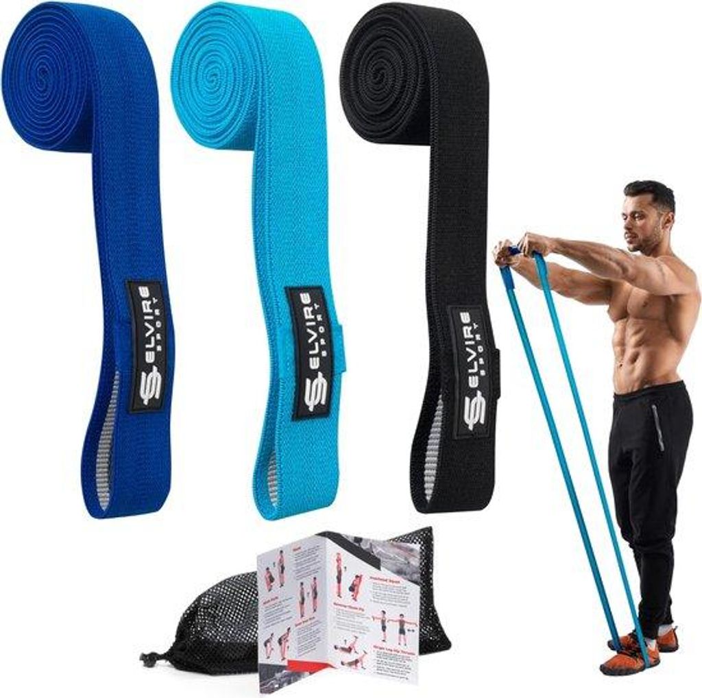 Fitnessbänder (3er Pack) - Sport-Trainingsbänder für Hüften, Po und Beine | Trainingsbänder für Yoga, Pilates, Crossfit | Männer und Frauen