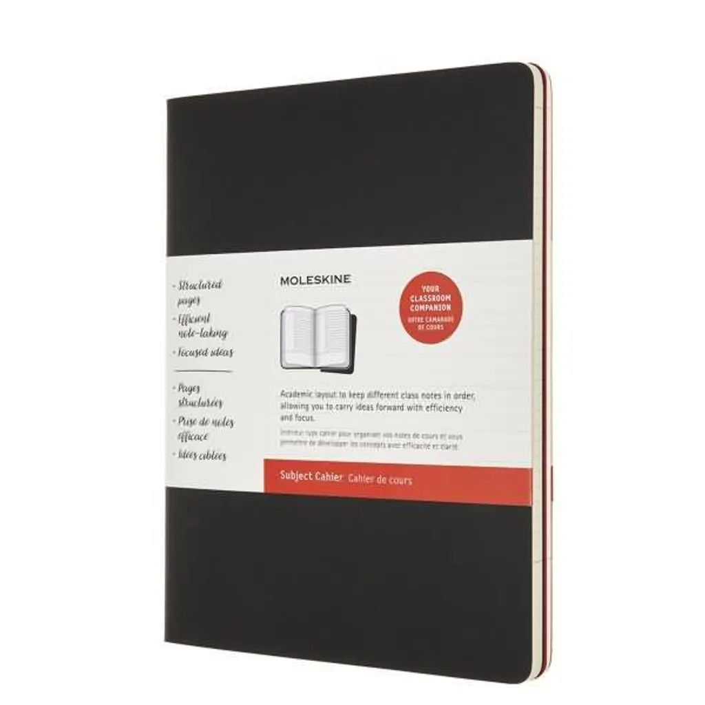 Set Moleskine Subject Cahier XL Nero/Vino: Eleganza e Funzione