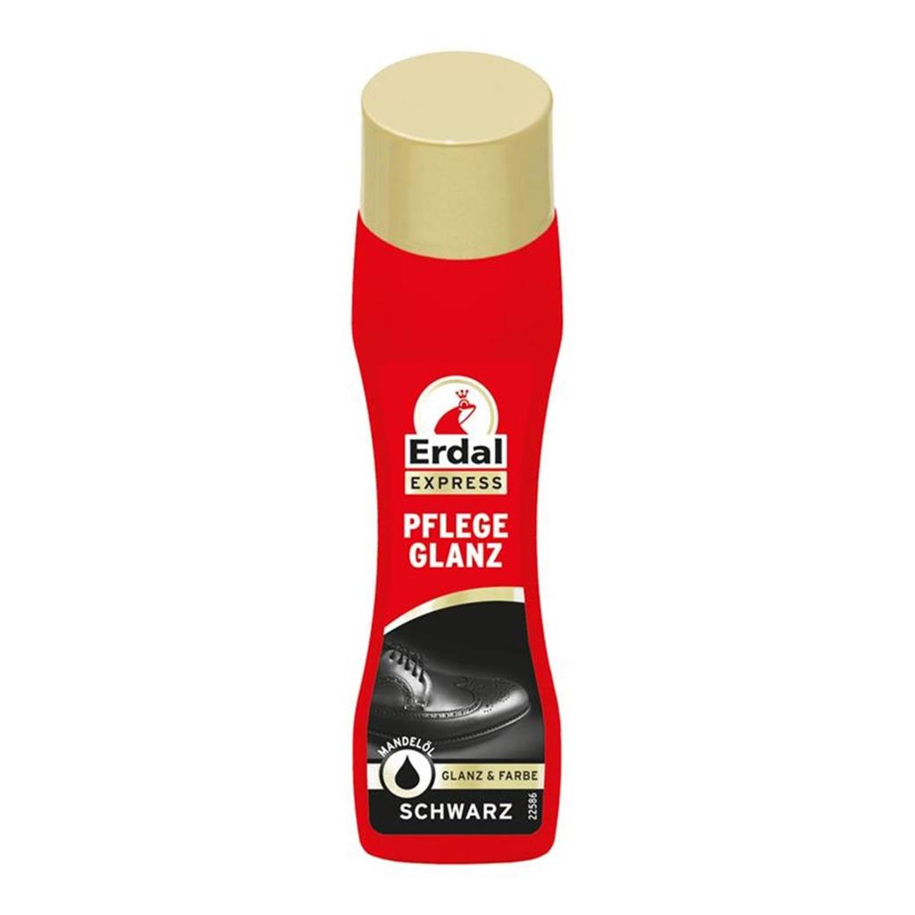 Erdal Express Pflege Glanz Schwarz - Creme Lotion 75 ml - mit Mandelöl