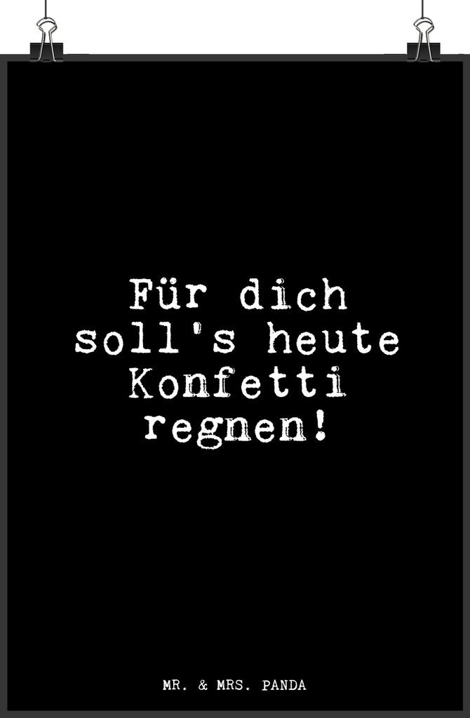 Mr. & Mrs. Panda Bild Für dich soll's heute... DIN A4 - Produktbild 