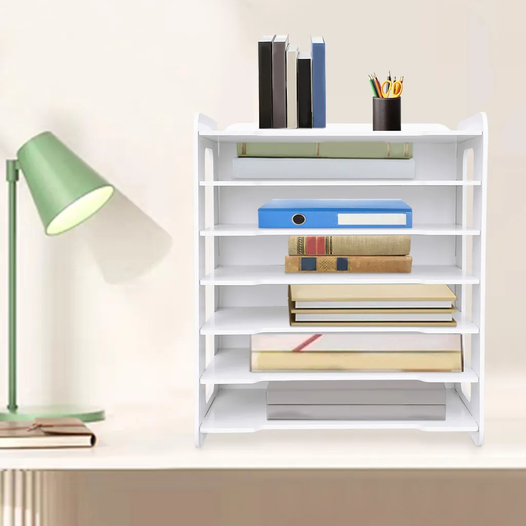 Solution de rangement documents 7 niveaux blanc pour bureau et étude - 5