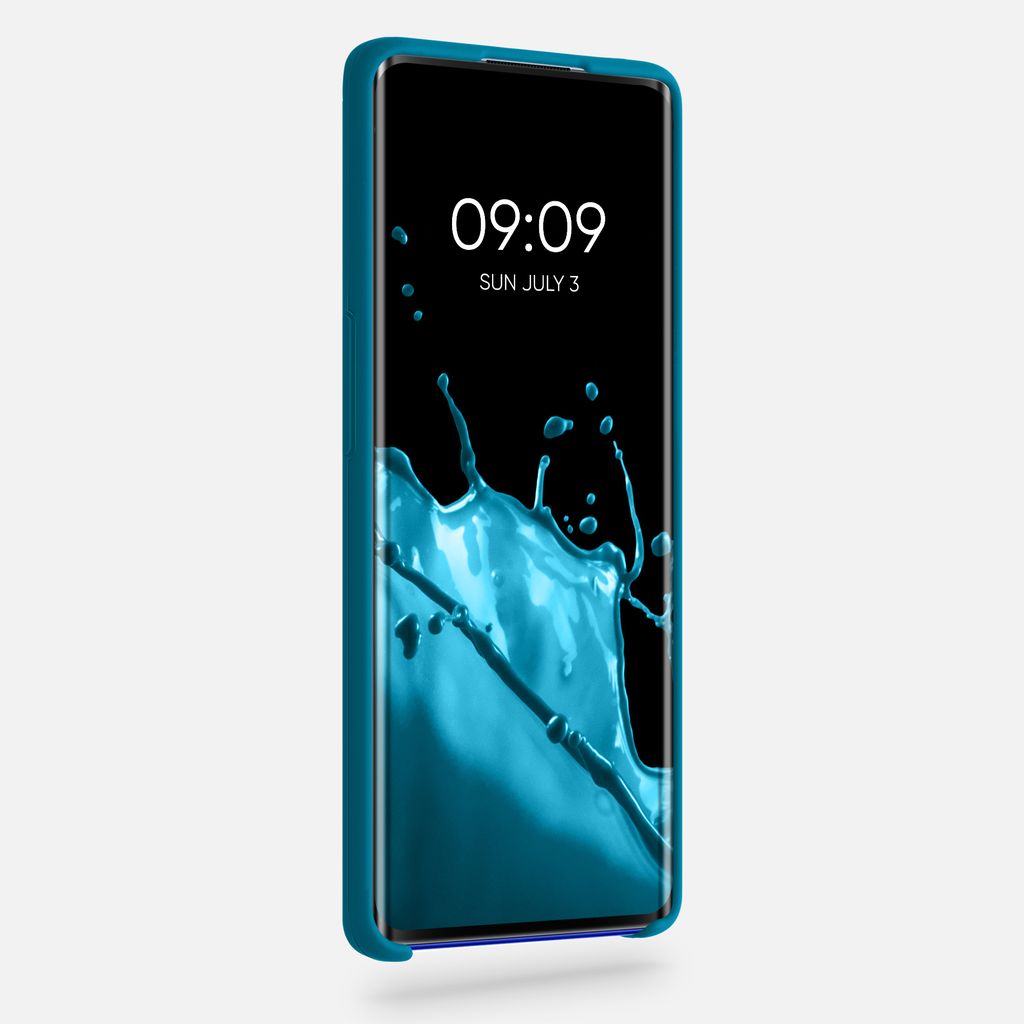 Kwmobile Silikon Hülle Für Oppo Find X2 Neo - Weiches TPU Case Mit Griff, Schützt & Ermöglicht Kabelloses Laden (schwarz)