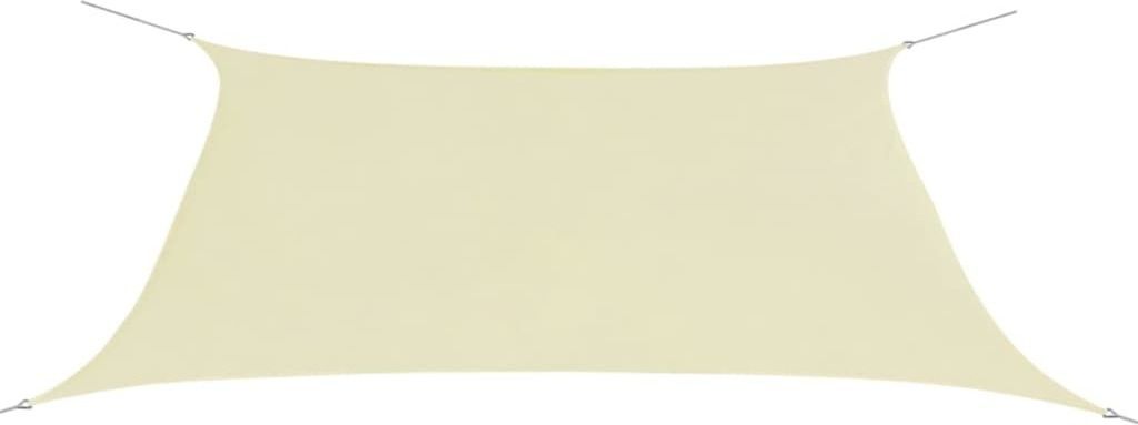 The Living Store Sonnensegel Oxford-Gewebe Rechteckig 2x4 m Creme