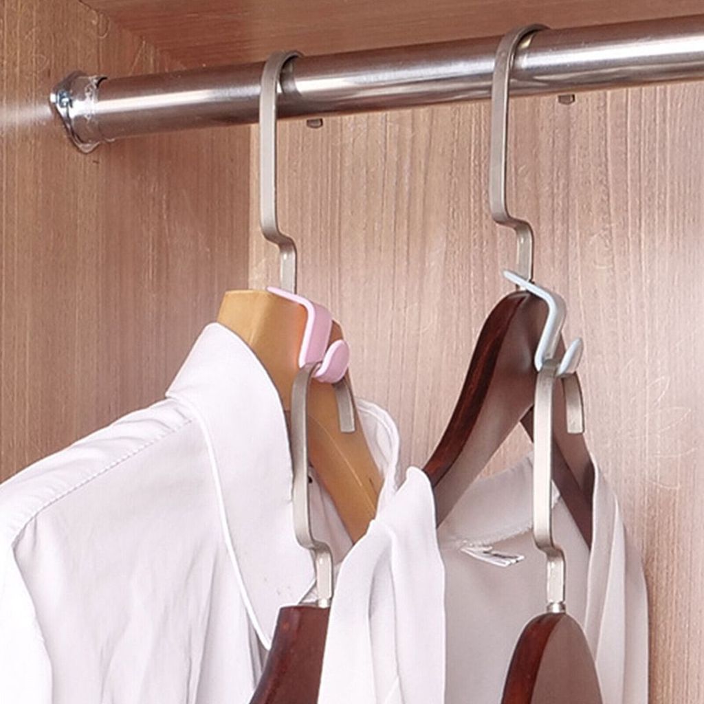 5 Stück Kleiderbügel Verbindungshaken Schrankclip Platz sparender Haken Kunststoff Bunt