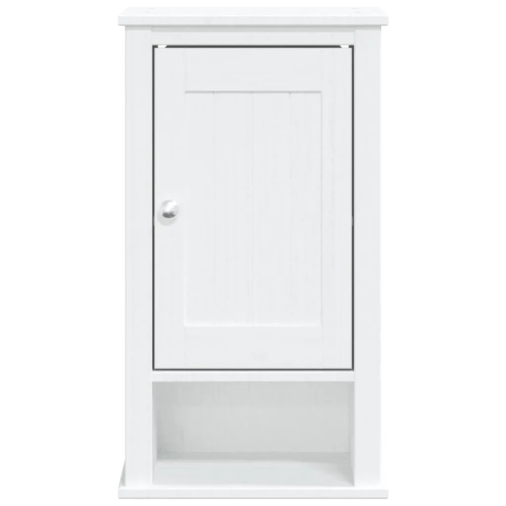 Pensile Bagno Bianco BERG in Legno Pino Massello 40cm | Stile e Relax - 4