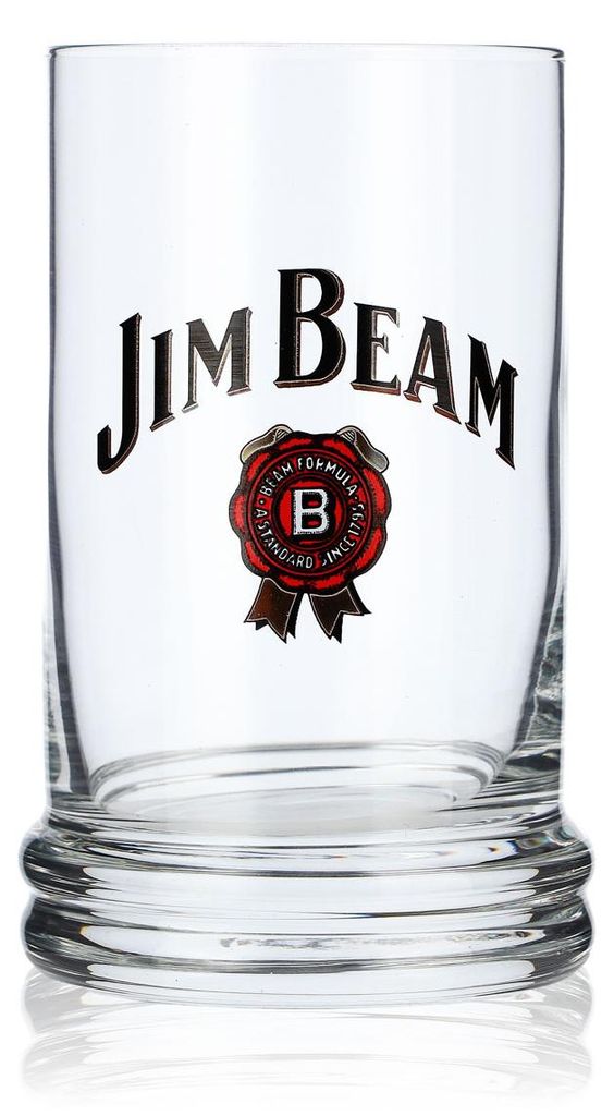 Jim Beam Whiskey Glas Tumbler Whiskygläser dicker Boden  Produktbild 