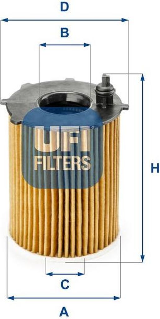 UFI 25.187.00 Ölfilter OE 1610693780 kompatibel mit Berlingo, C-Elysee, C3, C4, DS3, DS4, DS5, Jumpy, Spacetourer, Combo, Crossland X, Grandland, ...
