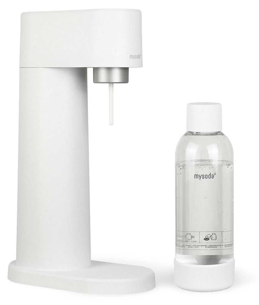 Mysoda Woody, Design-Wassersprudler (White) mit 1L Flasche Produktbild 