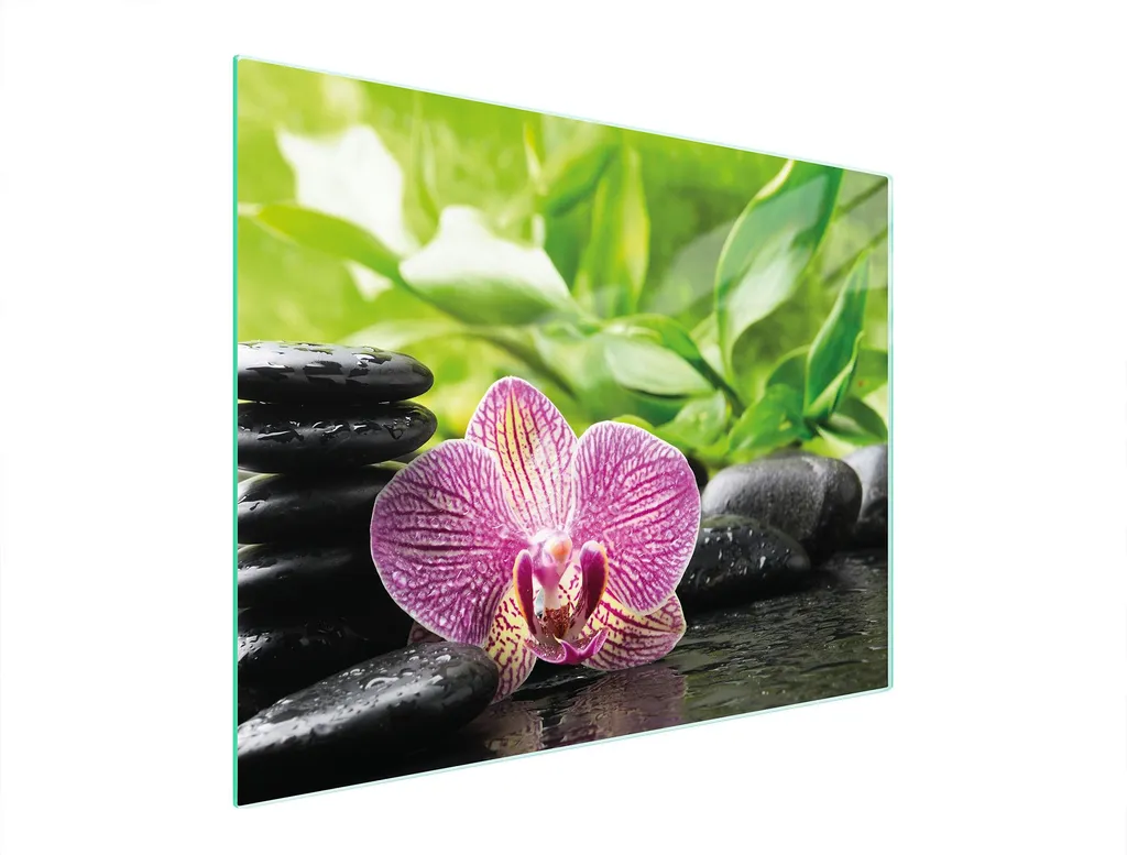 Tagliere in vetro 52x40 Orchidea