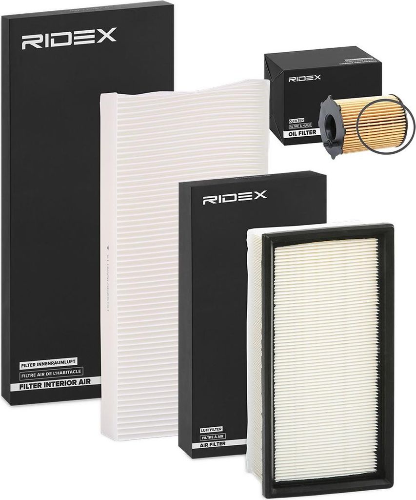 RIDEX Filterset Inspektionspaket Filtersatz für OPEL Vivaro B Kastenwagen (X82) für FIAT Scudo (270, 272) Scudo Kastenwagen (270, 272) für CITROËN