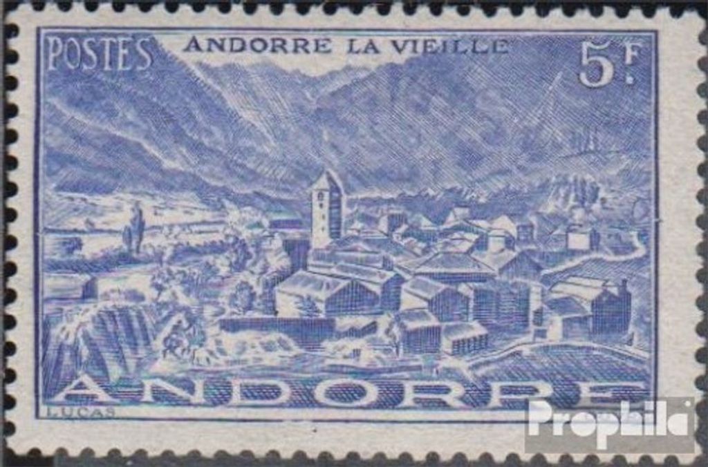 Briefmarken Andorra - Französische Post 1944 Mi 116 postfrisch Landschaften