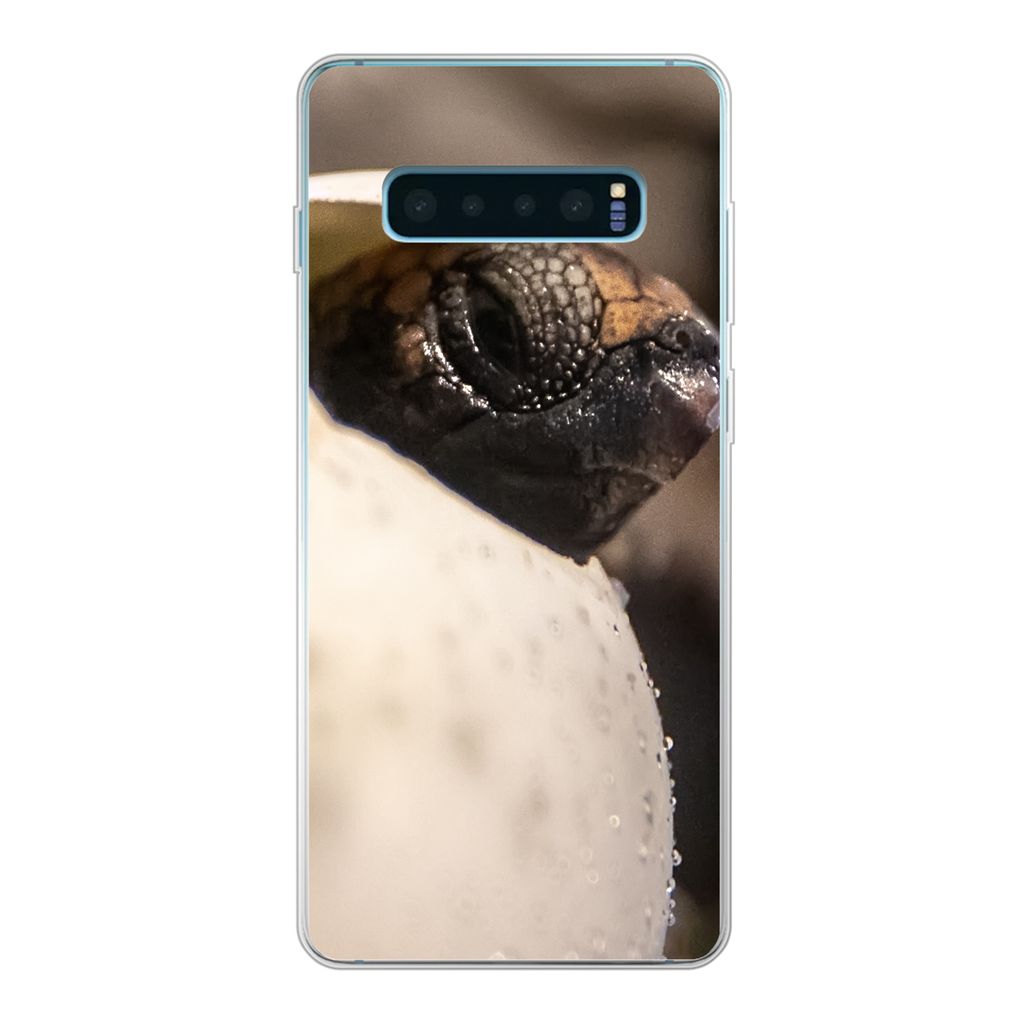 MuchoWow Handyhülle Schutzhülle Hülle für Samsung Galaxy S10 Lite Schildkröte - Baby - Ei Silikon Softcase Handy Hülle - Schutz