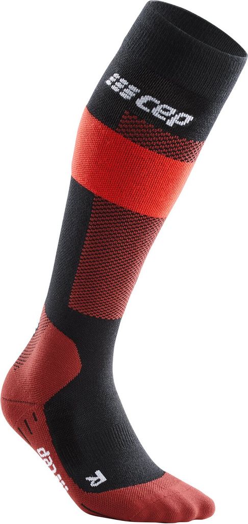 CEP merino socks, skiing, tall, v2, red III