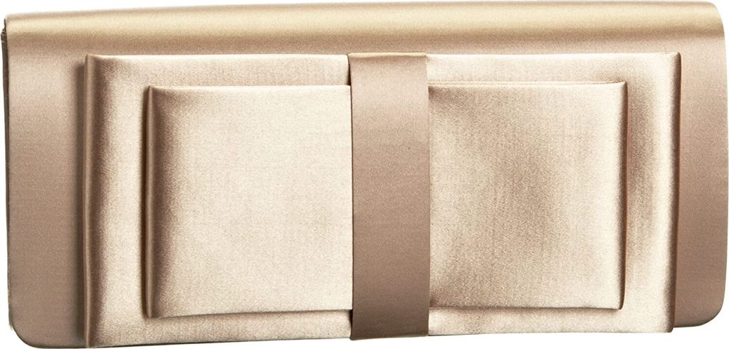 Menbur Damen Clutch Tasche Handtasche Perlweiss Satin