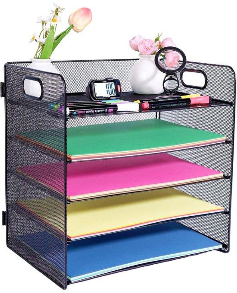 A4-Papier-Verwaltungsstation mit 5 Schubladen, A4-Archivierungsregal mit Griff, Büro-Schreibtischsortierer, Dossier-Depot, A4-Dokumentenschrank f...