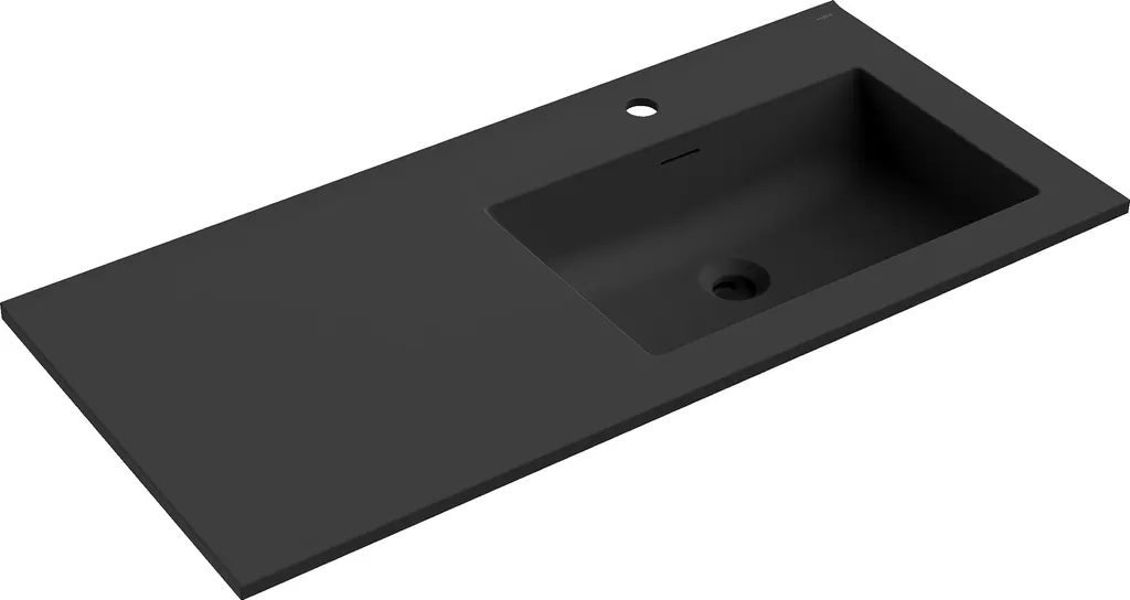 Mexen Otis Lavabo Encastré Noir Mat 101 x 46,5 cm à Droite - 25181071P