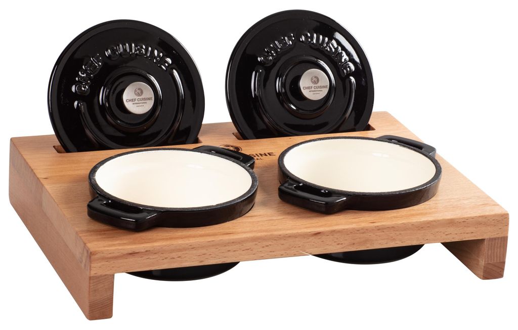 Chef Cuisine Gusseiserne Mini Cocotte Set, 3-tlg.