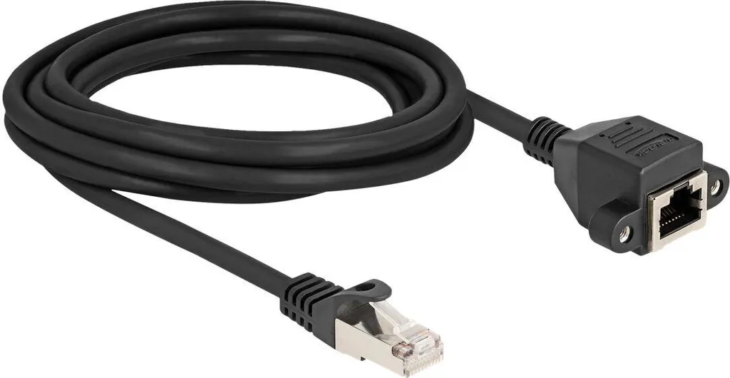 Prolunga Cavo RJ50 10-pin Delock 3m | Schermatura S/FTP Nera