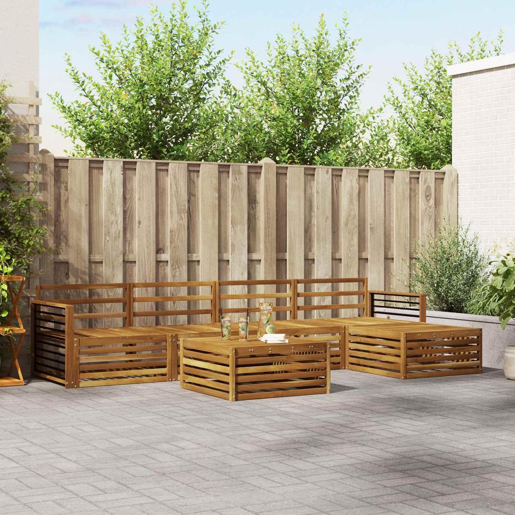 "Neues Produkt" Outdoor-Sofagarnitur ANTI-UV - CLORIS - 6 pcs - Natur - Modern Gartensofas V1236