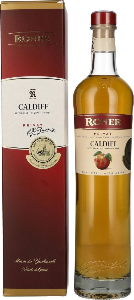 Roner Privat Caldiff Apfelbrand + Box 500ml 43% Vol.