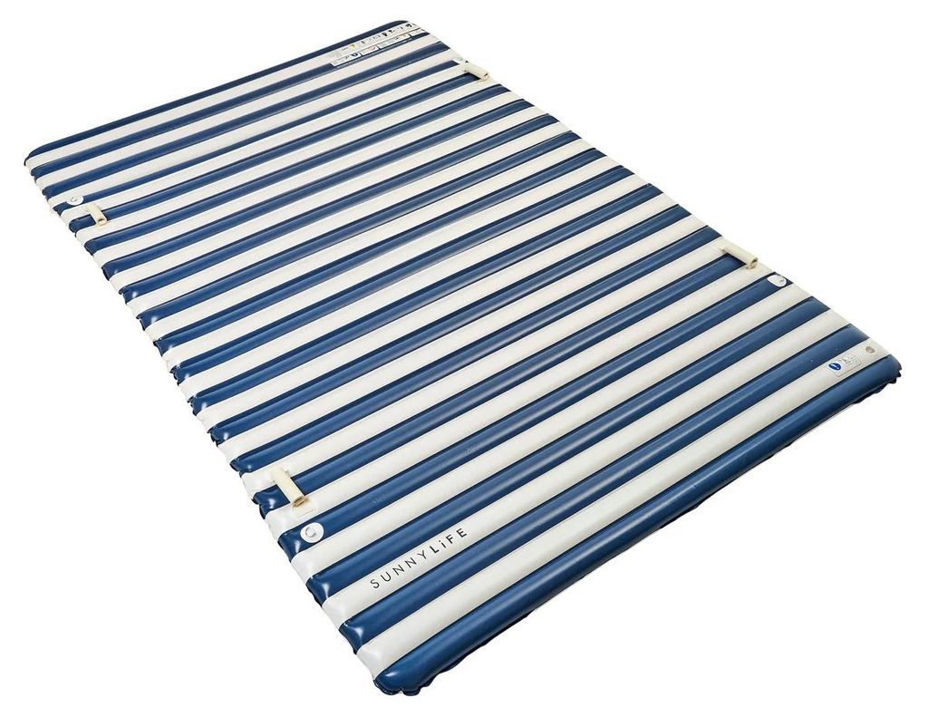 Sunnylife Luftmatratze PARTY PAD MARINE blau creme gestreift | 272x196x10cm