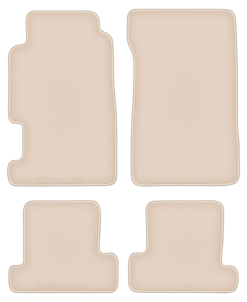 DURBAN Beige Velours-Fußmatten-Set für Honda Prelude IV Produktbild 