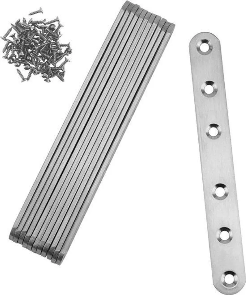 Plaque de jonction bois inox 3mm ultra épaisse 153x20mm - 12 unités
