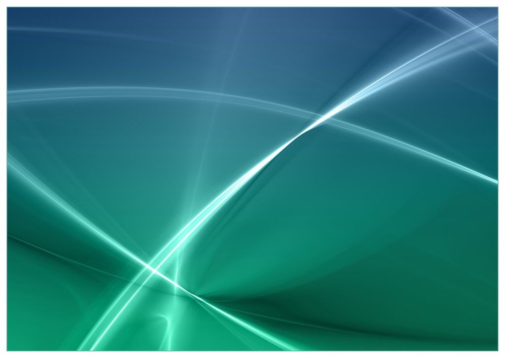 Wallario Premium Glasbild, freischwebende Optik, kräftige Farben, Größe 100 x 70 cm Motiv Abstrakte Formen und Linien in blau grün türkis