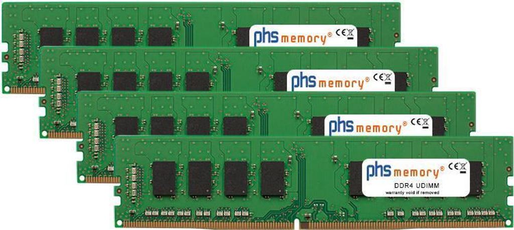 PHS-memory 128GB (4x32GB) Kit RAM Speicher für Dell Precision 3430 Tower DDR4 UDIMM 2666MHz PC4-2666V-U (SP305479)