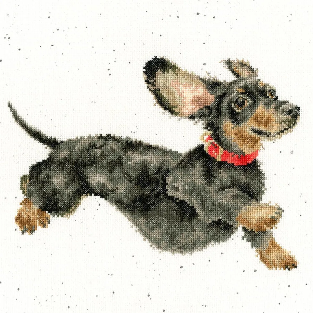Kit broderie complet point de croix Freitags-Feeling fini 26x26 cm