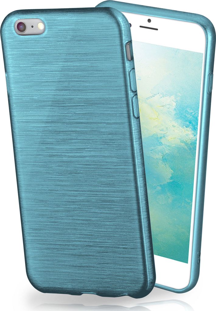 moex Brushed Case kompatibel mit iPhone 6s / iPhone 6 - Hülle aus Silikon, Türkis