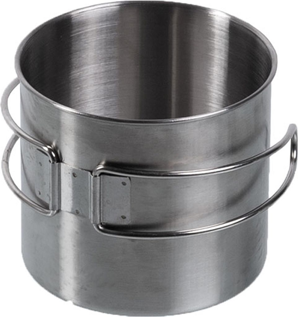 Trinkbecher Edelstahl mit Klappgriffen 600 ml