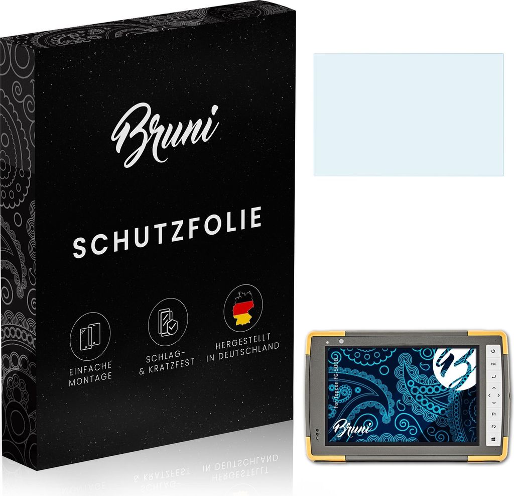 Bruni Basics-Clear 2x Schutzfolie kompatibel mit Topcon FC-5000 Folie