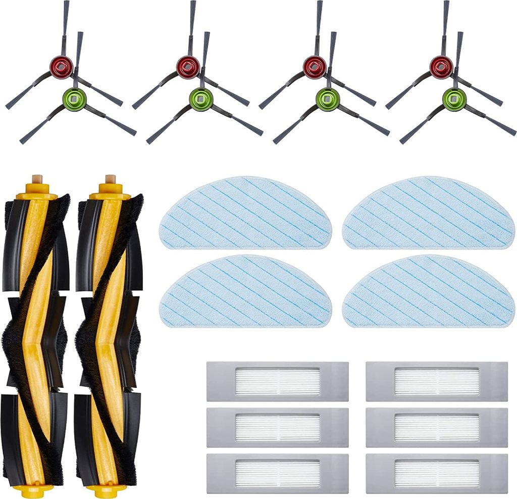 Zubehörpaket für Ecovacs Deebot N8 / N8+ / N8 Pro/ N8 Pro+ / OZMO T8 / T8+ / T8 AIVI/ T8 AIVI+ / T9 / T9+ Staubsauger-Ersatzteile, 2 Hauptbürste...
