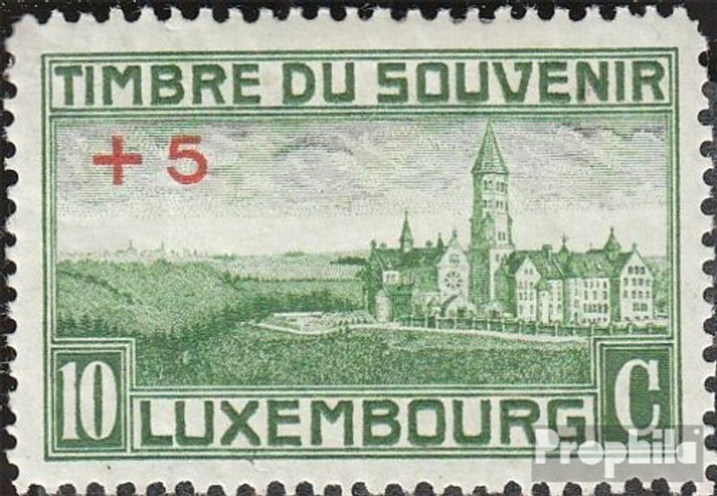 Briefmarken Luxemburg 1921 Mi 137 postfrisch Kriegerdenkmal
