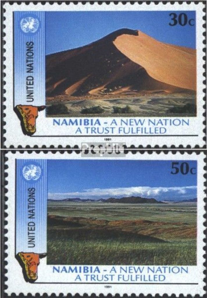 Briefmarken UNO - New York 1991 Mi 612-613 (kompl.Ausg.) gestempelt Namibia