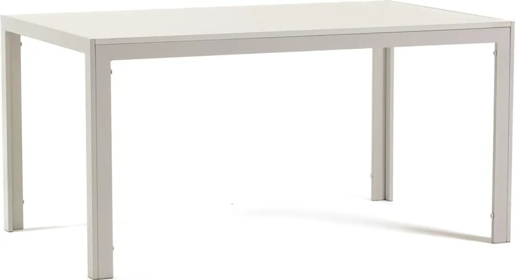 Table d'appoint rectangulaire NOAH 150x90 cm Blanc et Bois blanc en MDF