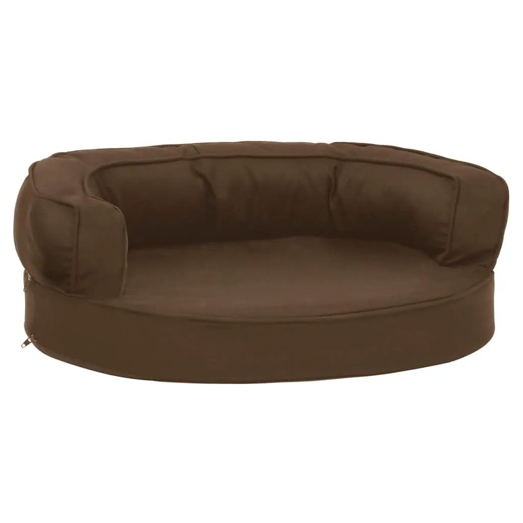 Panier chien plat 60x42 cm ergonomique marron pour cage et salon